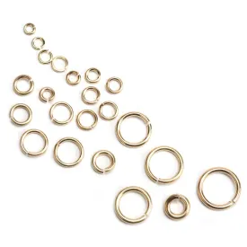 14K Yellow Gold Round Click & Lock Jump Rings-Sold by the Piece