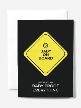 BABY ON BOARD Nice AF Greeting Card