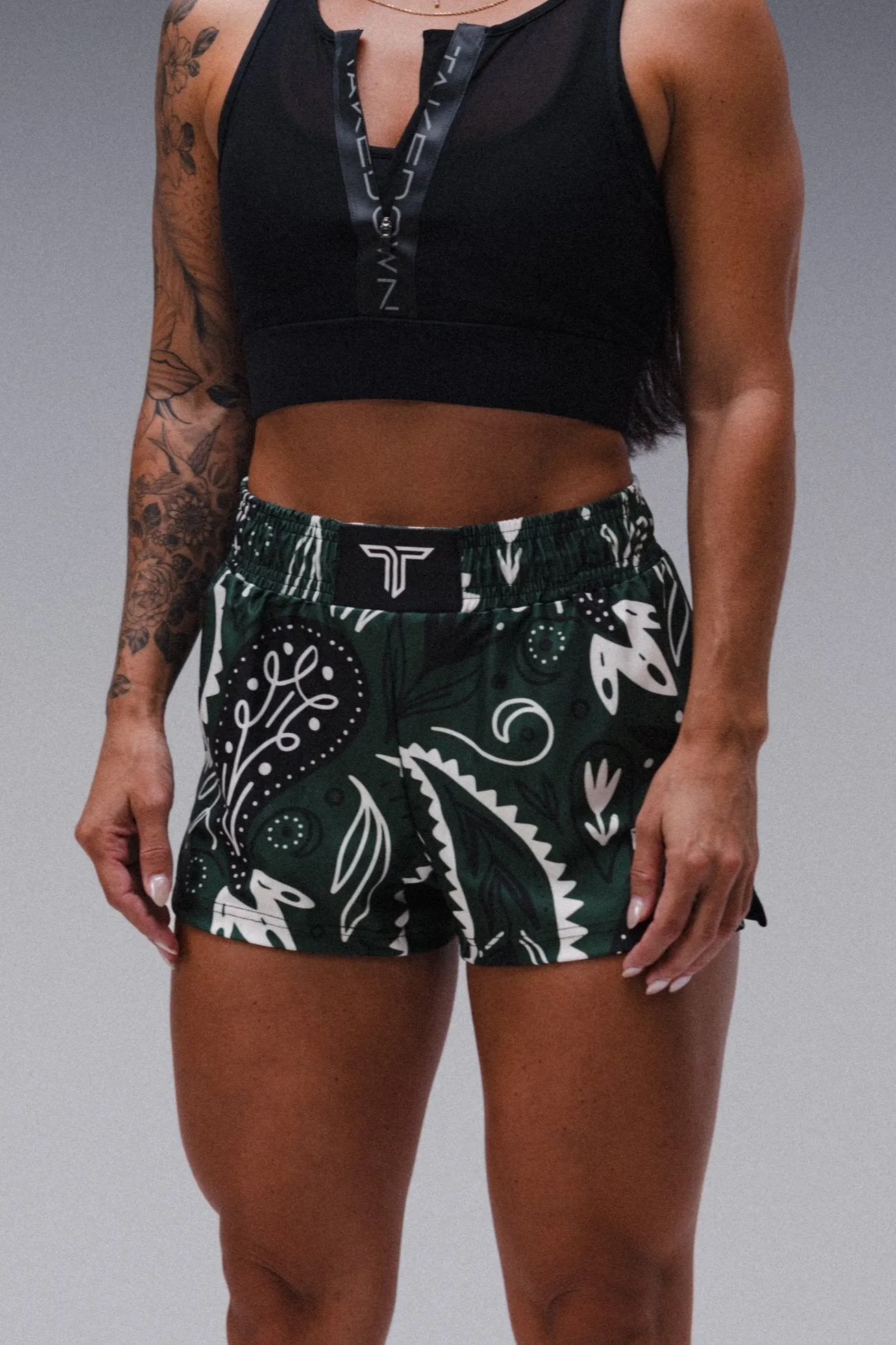 Bandana Women's Fight Shorts (3" Inseam) - Hunter