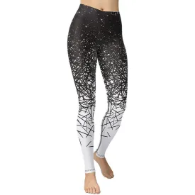 Black and White Ombre Yoga Leggings