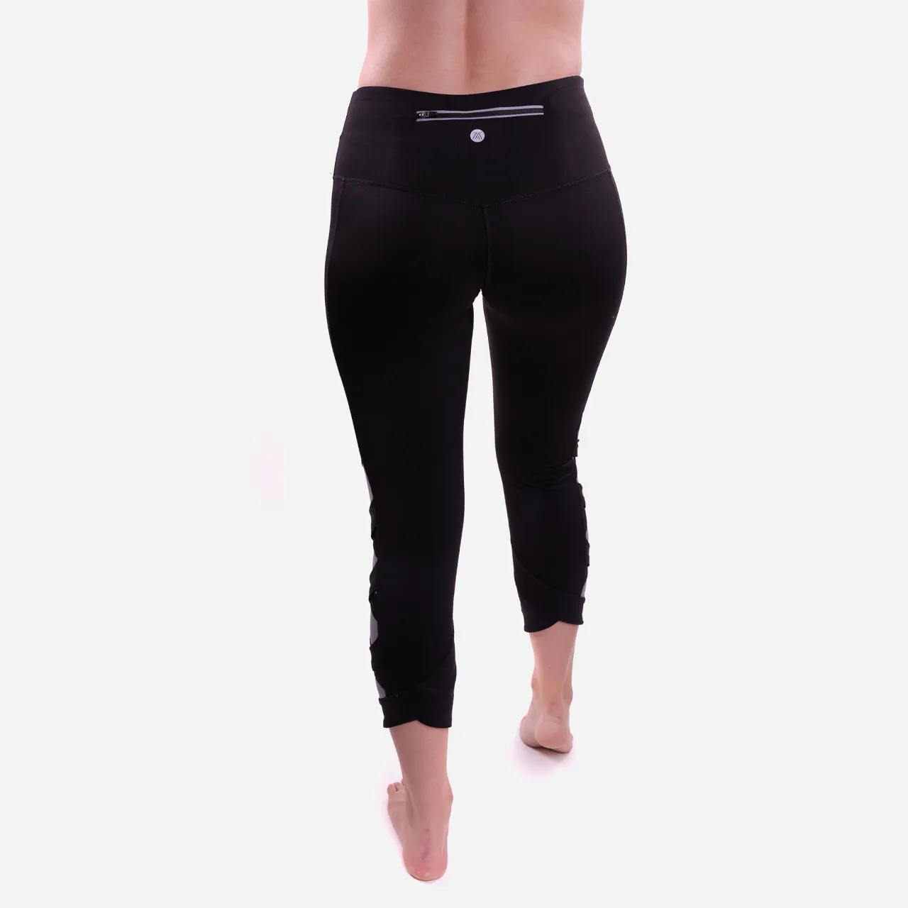 Black High Waist Weave Leggings