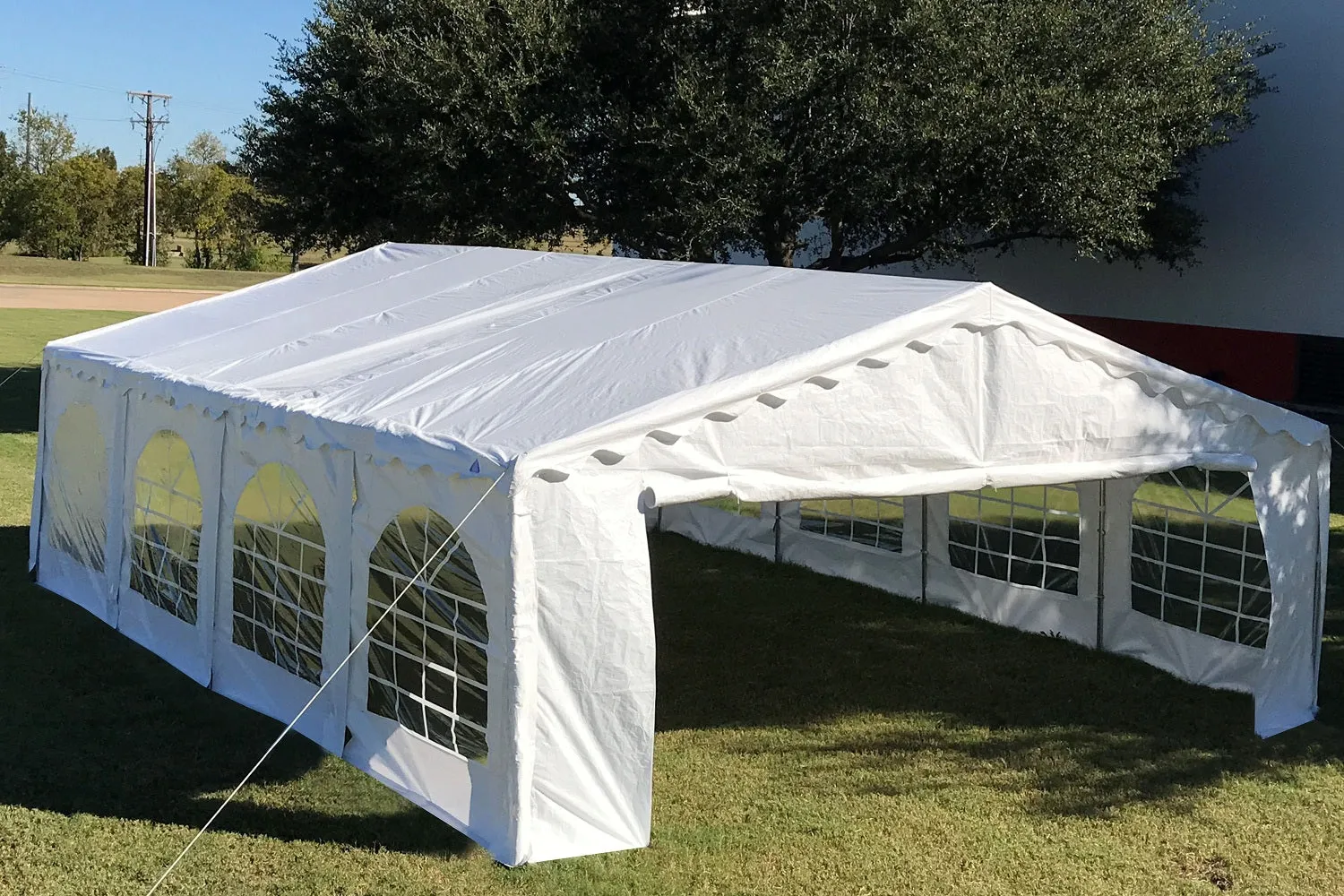 Budget PE Party Tent 26'x16' with Waterproof Top - B Model