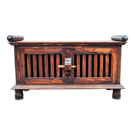 Cabinet Bench w/ Rolled Arms