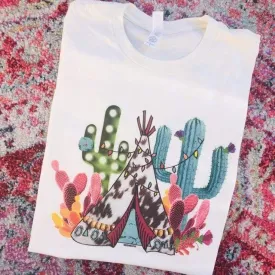 Cactus Teepee Short Sleeve Tee