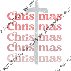 Christmas Mirror Cross DTF Transfer