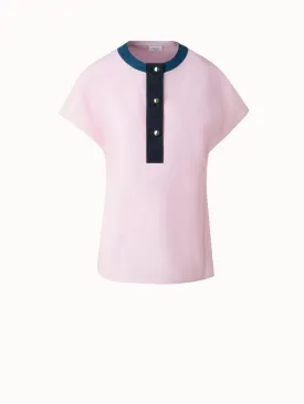 Color Block Cotton T-Shirt Blouse