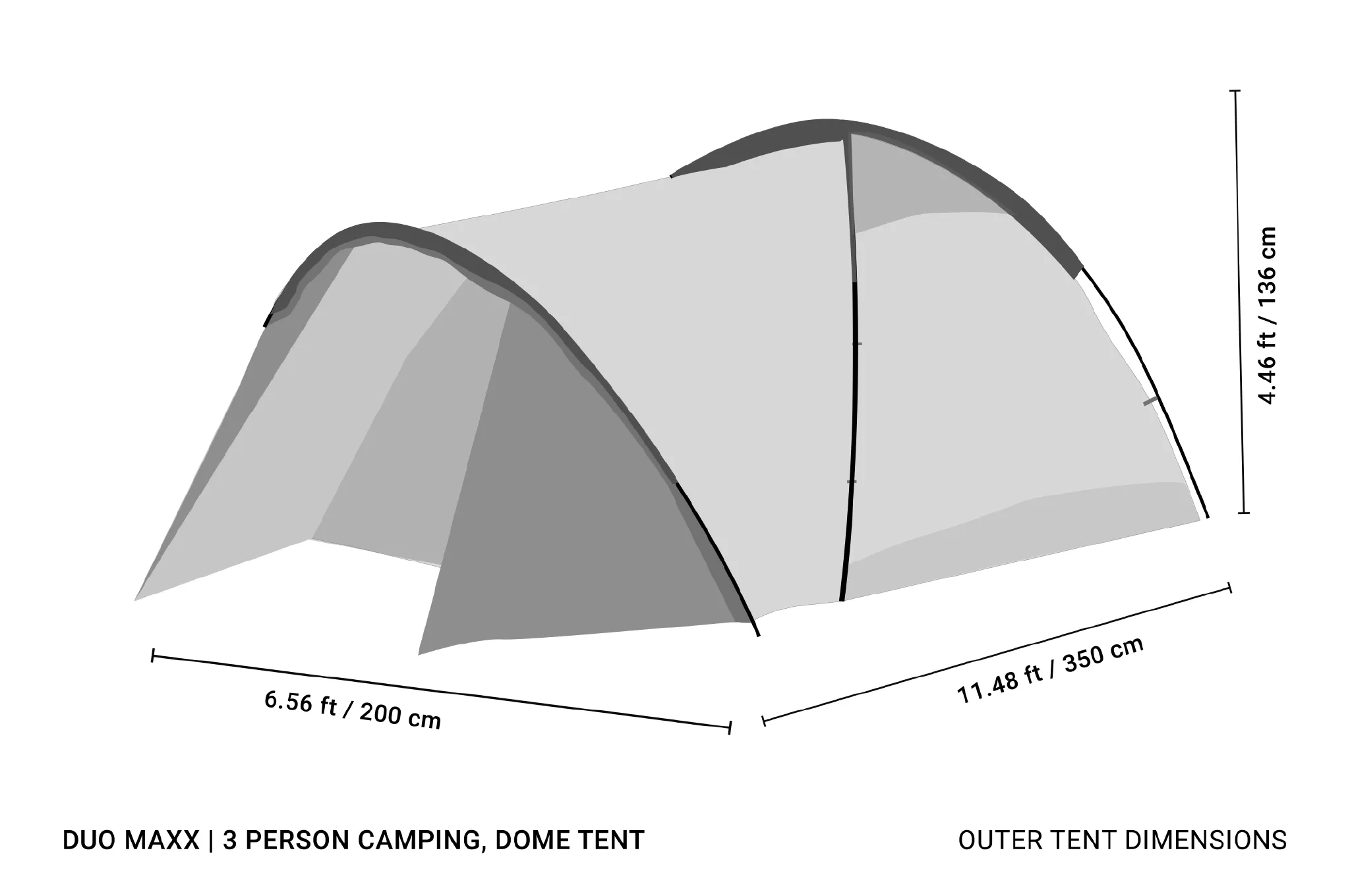 DUO MAXX | 3 PERSON CAMPING, DOME TENT