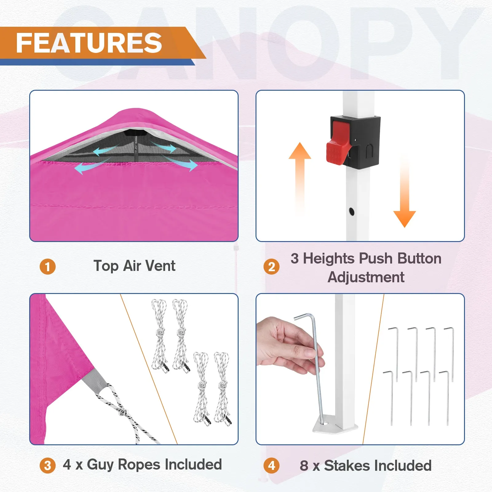 EAGLE PEAK 10x10 Commercial Pop up Canopy Tent with One Detachable Sidewall