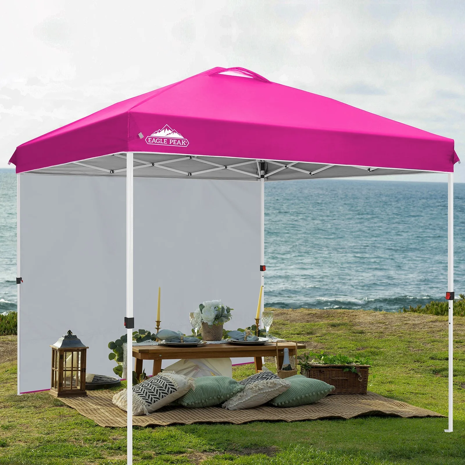 EAGLE PEAK 8x8 Pop Up Straight Leg Canopy with Sidewall