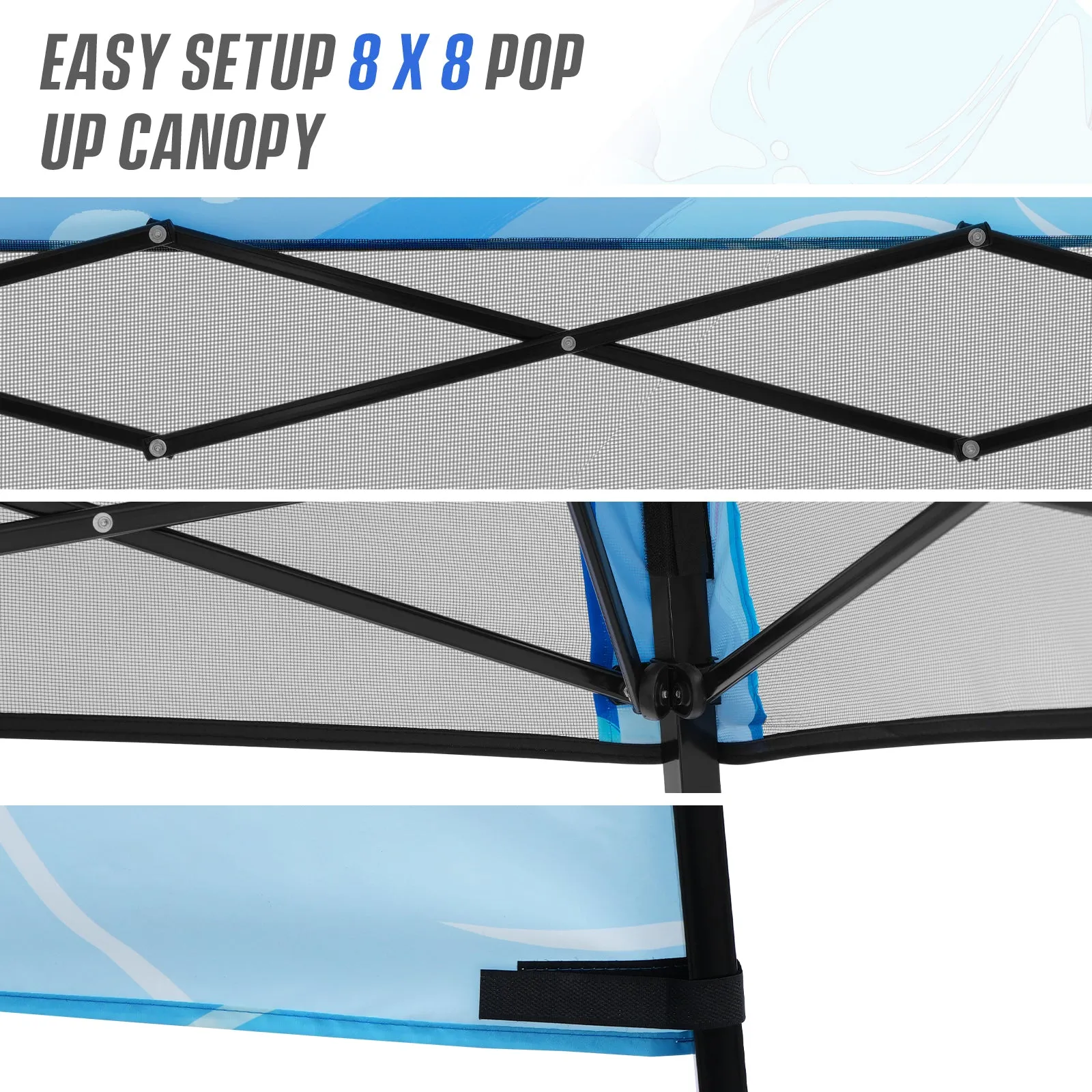 EAGLE PEAK Day Tripper 8x8 Slant Leg Canopy w/ Backpack (36 sqft of Shade)