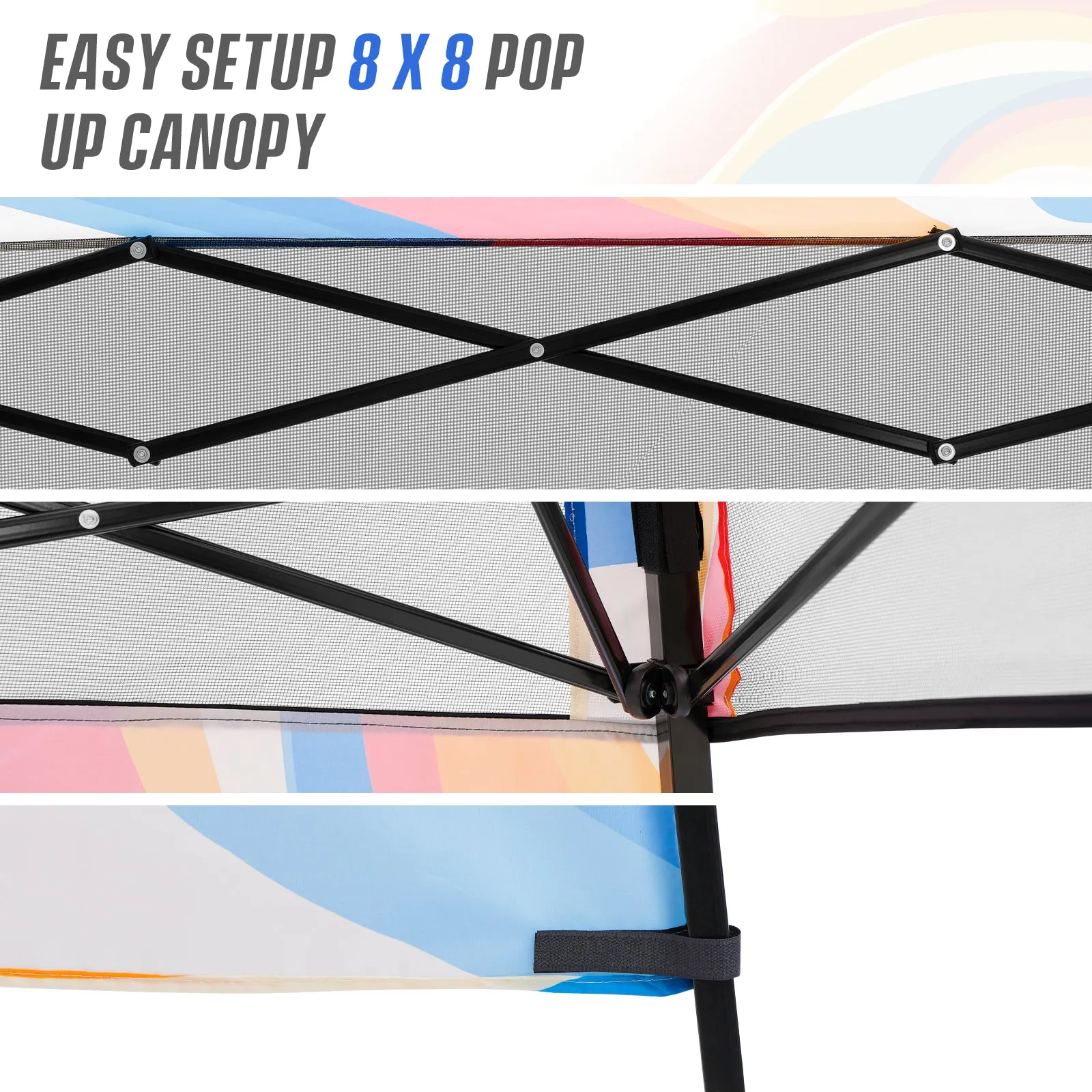 EAGLE PEAK Day Tripper 8x8 Slant Leg Canopy w/ Backpack (36 sqft of Shade)