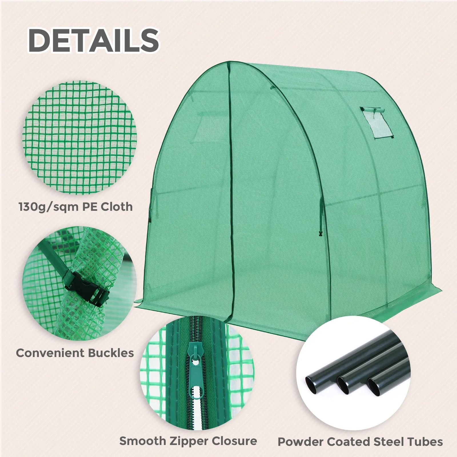 EAGLE PEAK Tunnel Greenhouse 70.9"x70.9"x78.7"