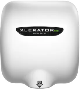 Excel Dryer XLERATOReco® XL-BWH-ECO (No Heat) Hand Dryer with HEPA Filter - White BMC (Bulk Molded Compound) High Speed Automatic Surface-Mounted