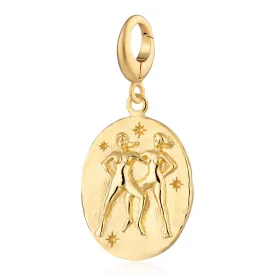 Gold Plated Gemini Zodiac Charm