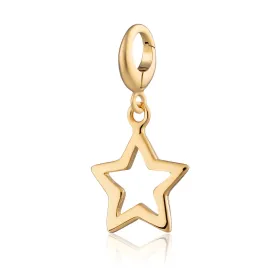 Gold Plated Open Star Charm