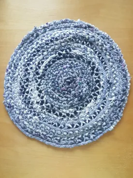 Handmade Braided Coaster Grey, Purple, Black