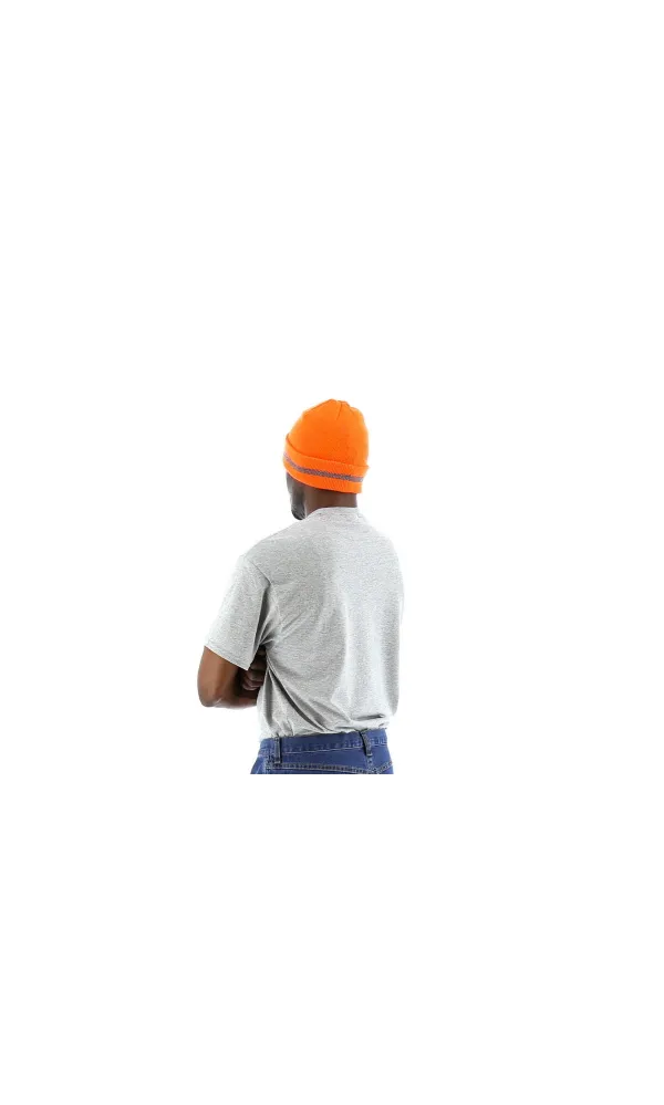 Majestic 75-8202 Hi-Vis Orange Beanie with Reflective Striping [10 count]