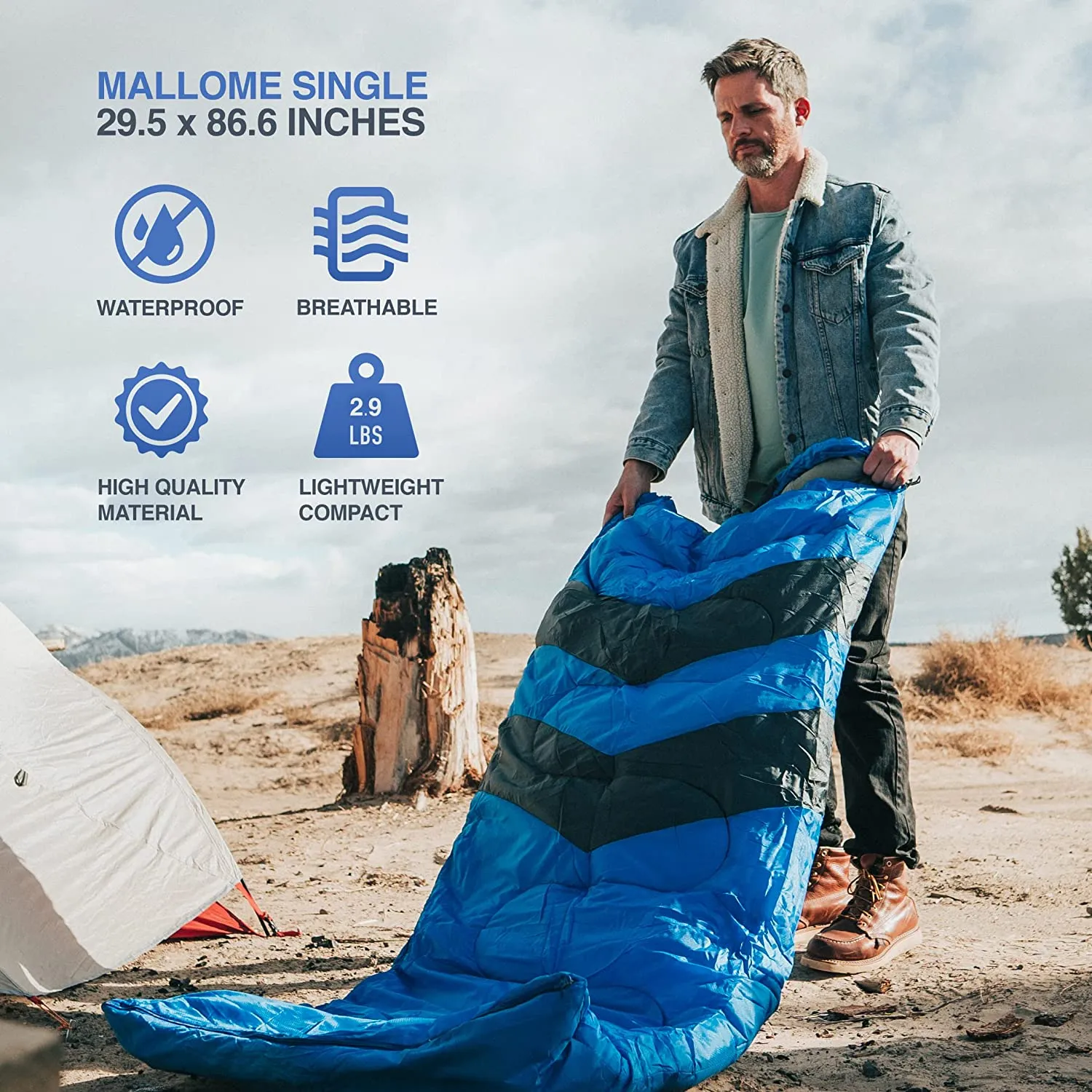 Mallome Sleeping Bags for Adults & Kids - Ultralight Backpacking Sleeping Bag