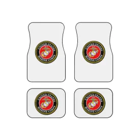 Marine Corps (White) Car Mats (Set of 4)