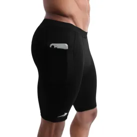 Men's 9" Compression Shorts W/ Pockets - Black