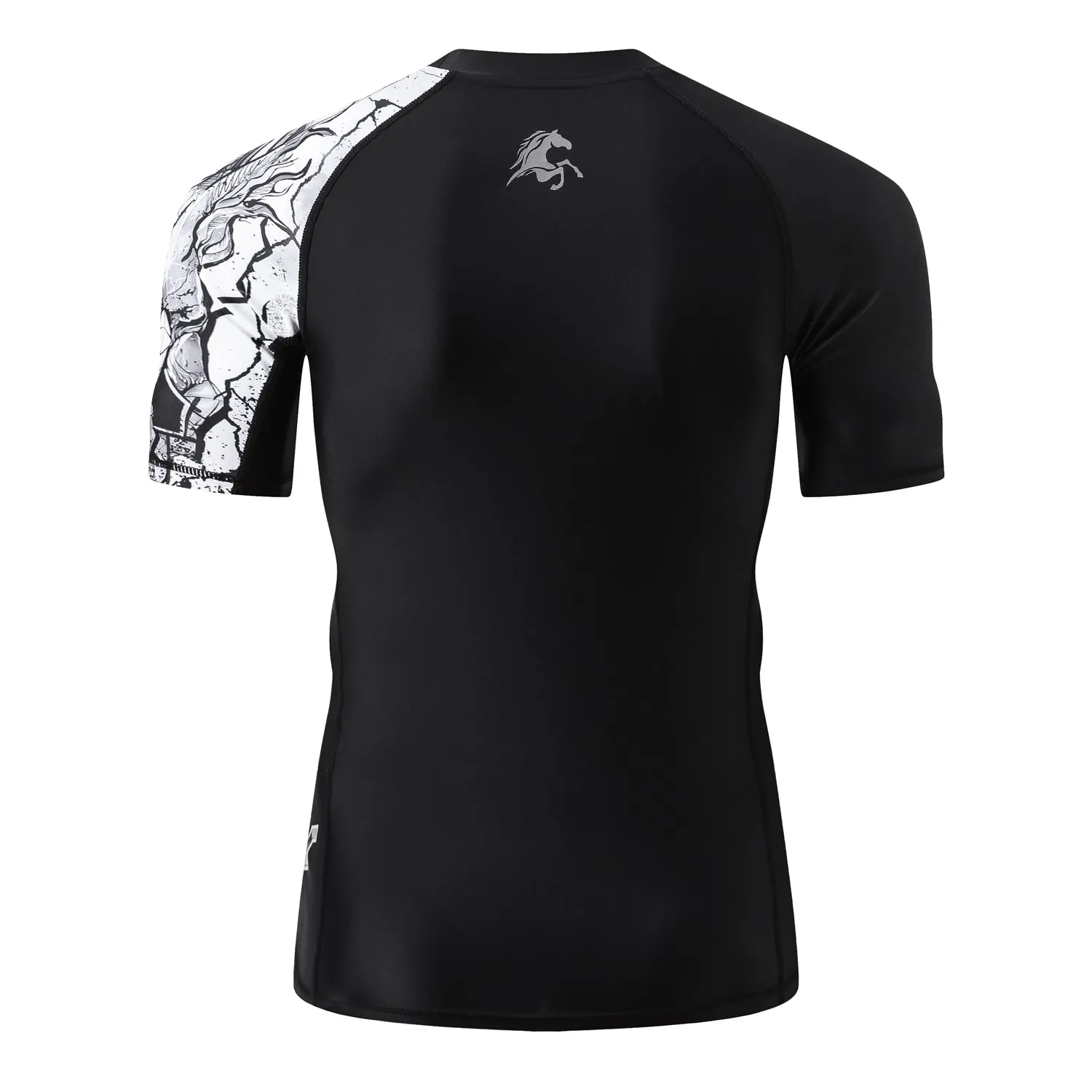 Men's Splice UV Sun Protection UPF 50  Skins Rash Guard Short Sleeves