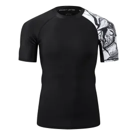 Men's Splice UV Sun Protection UPF 50  Skins Rash Guard Short Sleeves