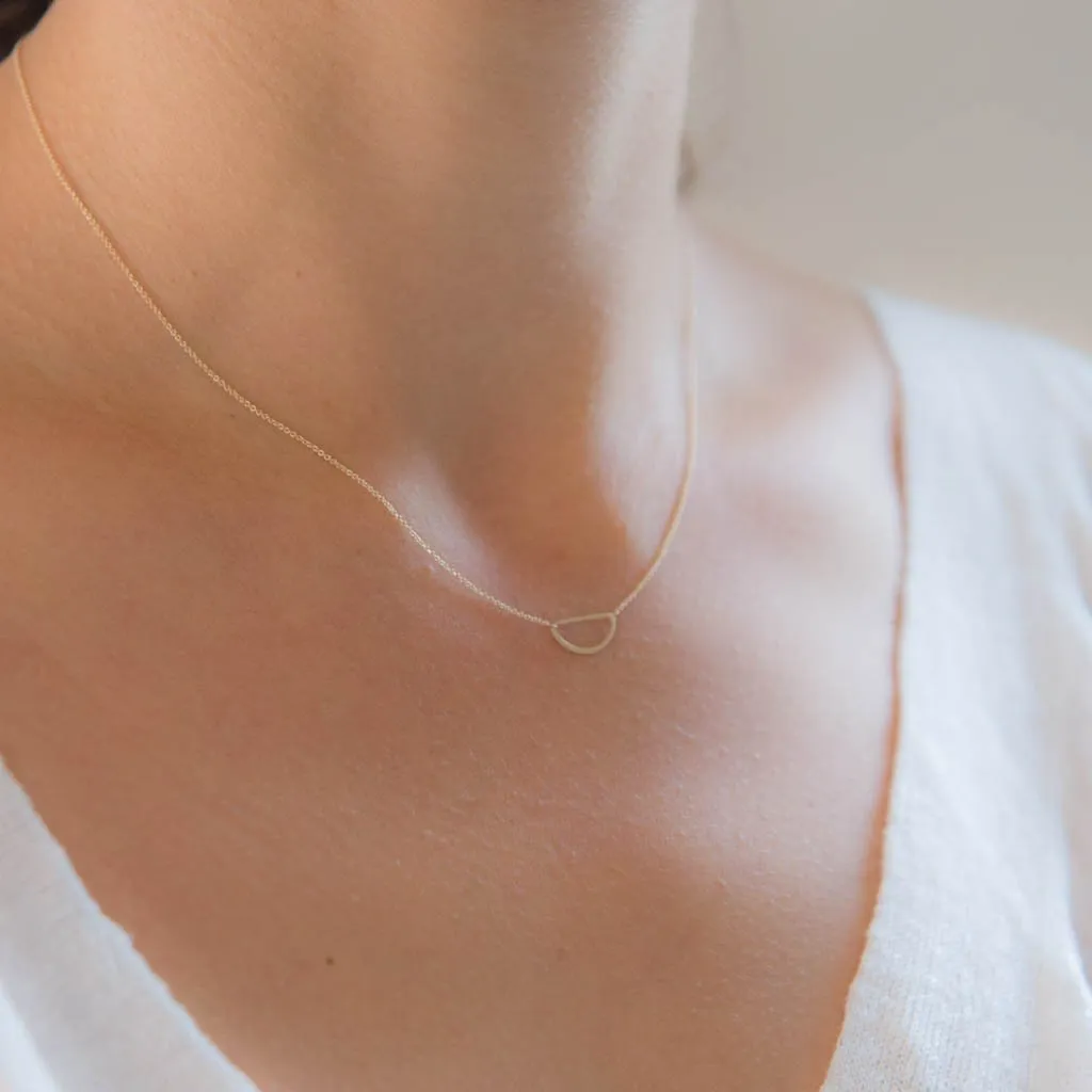 Open Slice Necklace in 14ct gold - Carla Caruso