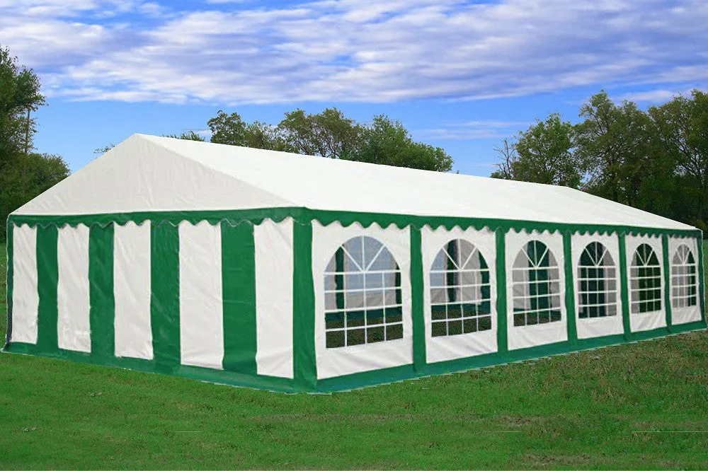 PE Party Tent 40'x20' - Blue, Green, Grey, Red