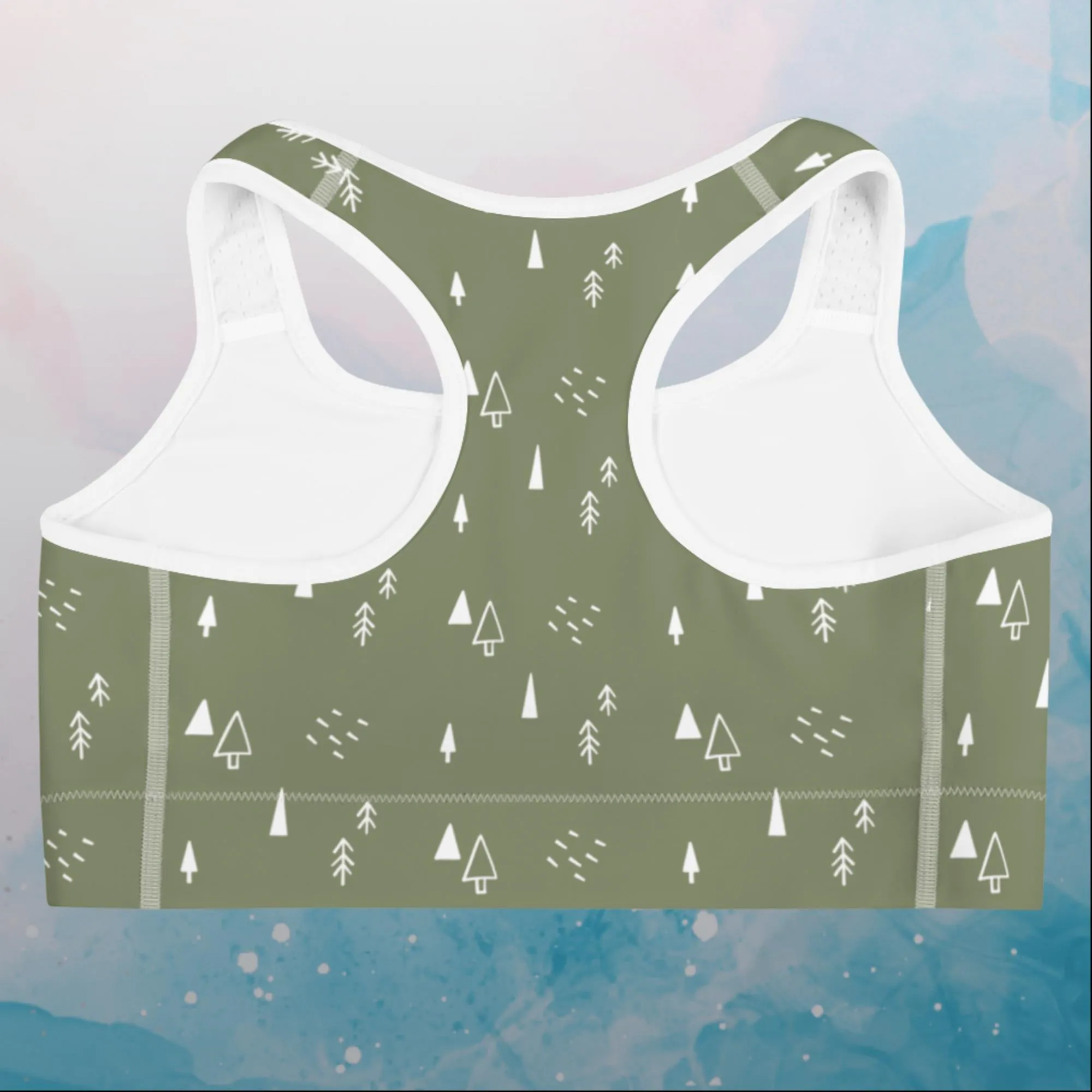 Scandinavian Forest Green Sports Bra